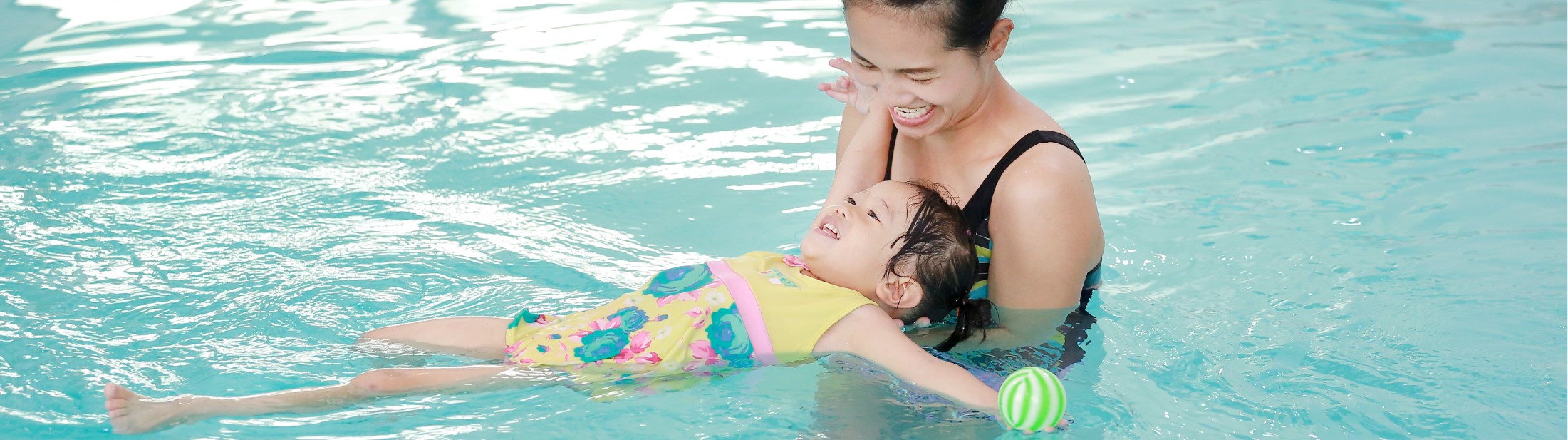 baby swimming